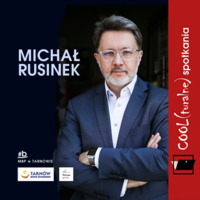 Plakat "COOL(turalnych) spotkania z Michałem Rusinkiem