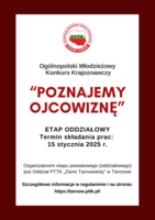 Plakat konkursu "Poznajemy Ojcowiznę"