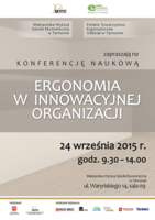 O ergonomii w innowacyjnej organizacji KONFERENCJA
