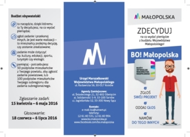 BO Małopolski. Zgłoś projekt!