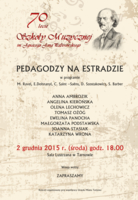 Pedagodzy na estradzie KONCERT