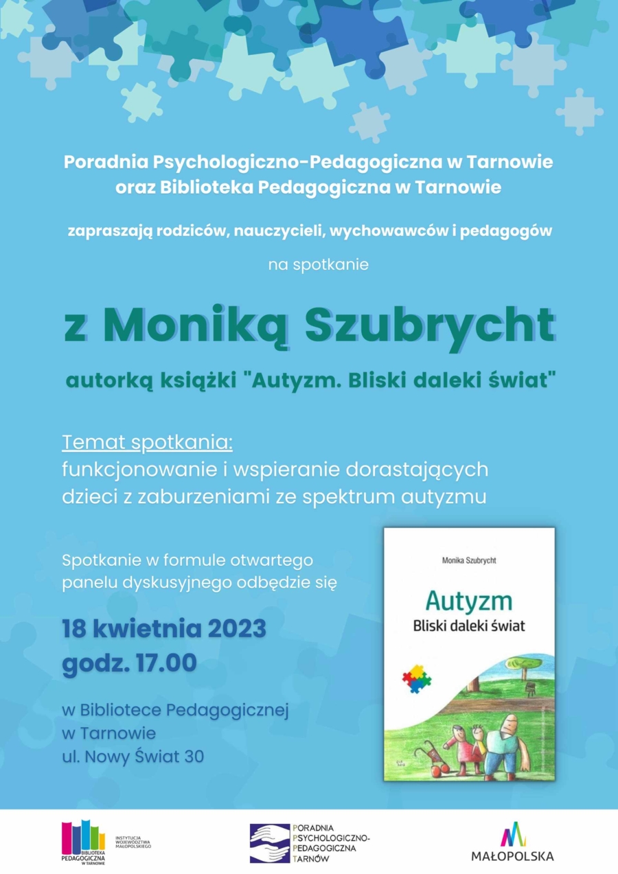 Plakat spotkania z Moniką Szubrycht