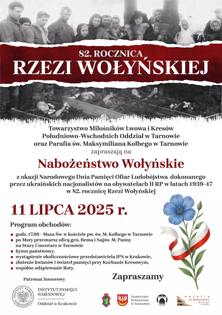 Platat uroczystości z okazji 82. rocznicy rzezi wołyńskiej