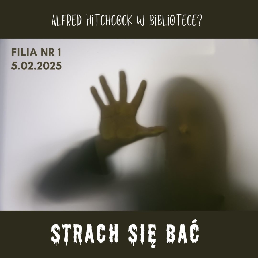 Plakat spotkania młodych wielbicieli thrillerów