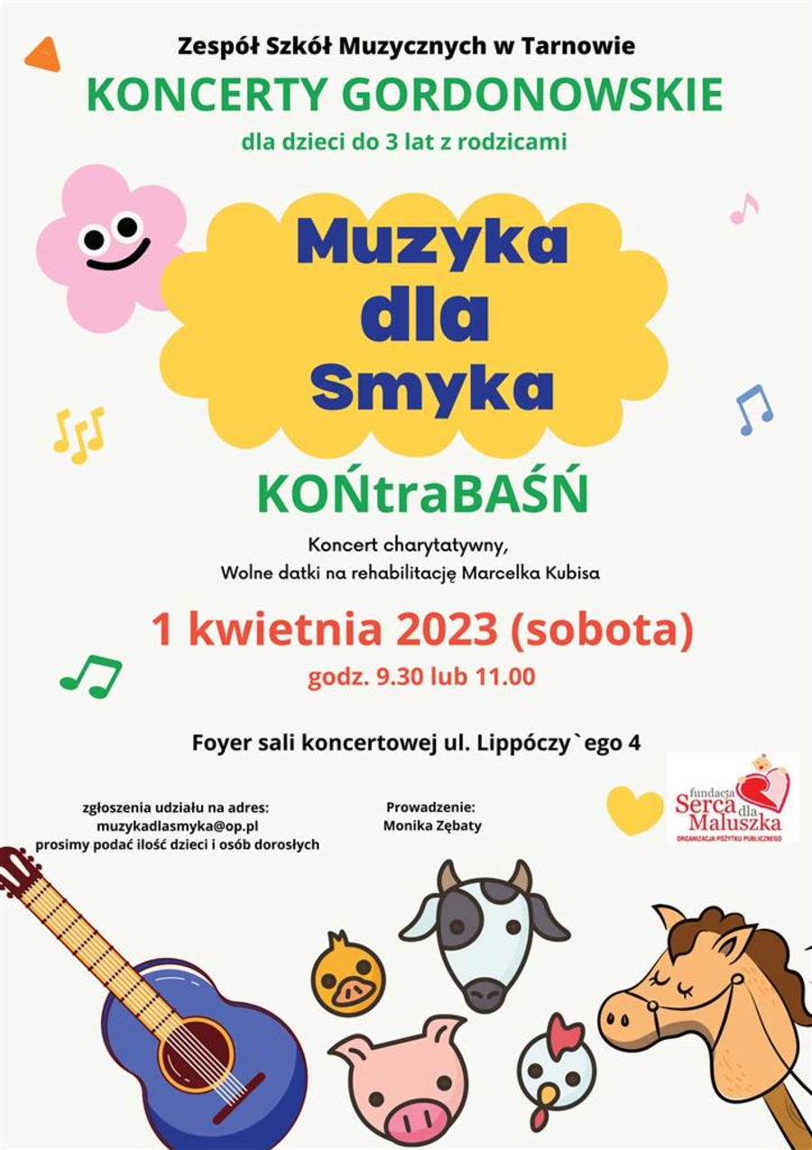 Plakat kwietniowych koncertów gordonowskich