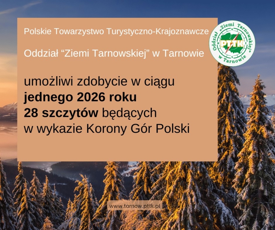 Plakat akcji zdobywania Korony Gór Polski