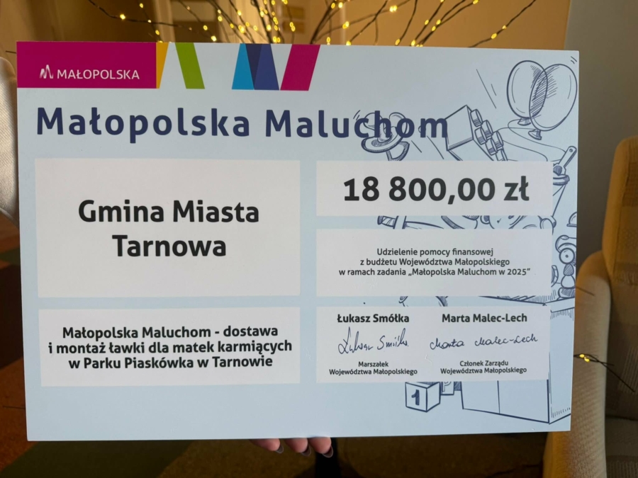 Zdjęcie z pomocy finansowej od Województwa Małopolskiego