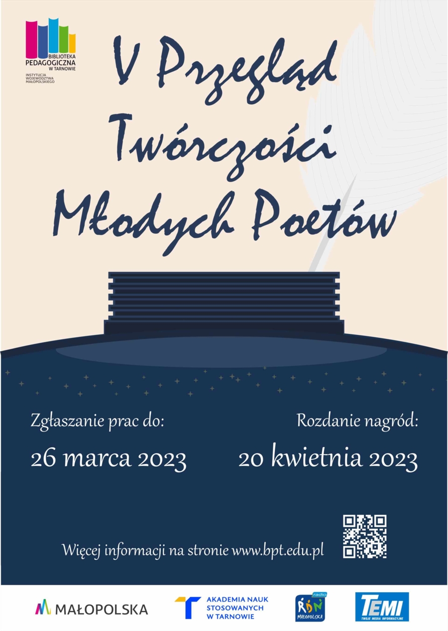 Plakat  V Przeglądu Twórczości Młodych Poetów