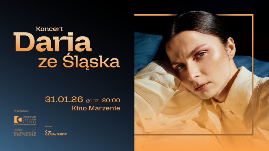 Na zdjęciu zdjęcie artystkii Darii oraz informacja o jej koncercie