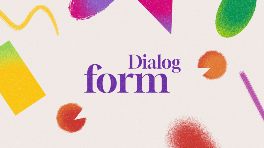 Plakat wystawy "Dialog form"