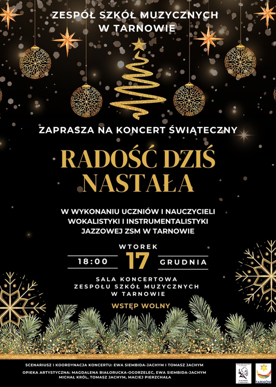 Plakat koncertu "Radość dziś nastała"