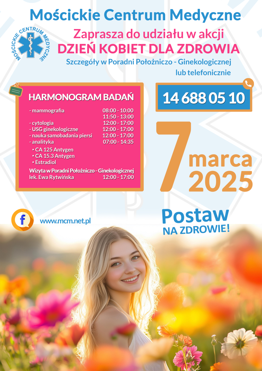 Plakat akcji "Dzień Kobiet dla zdrowia"