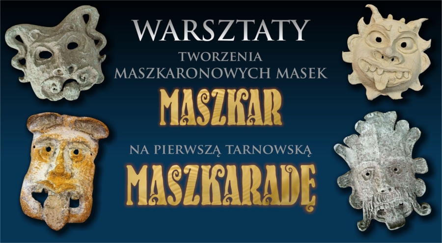 Plakat tworzenia masek maszkaronowych