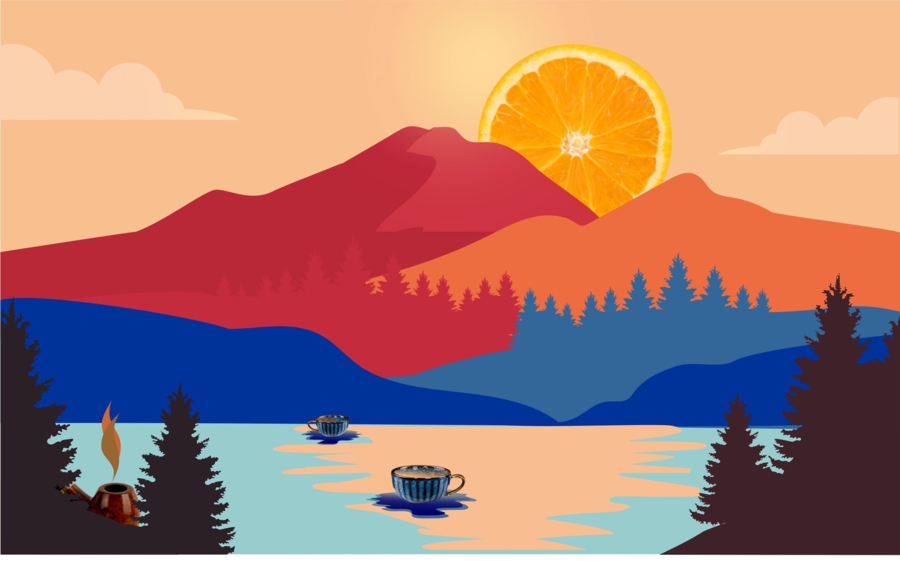 Plakat spotkania "Przygoda na podwieczorek"