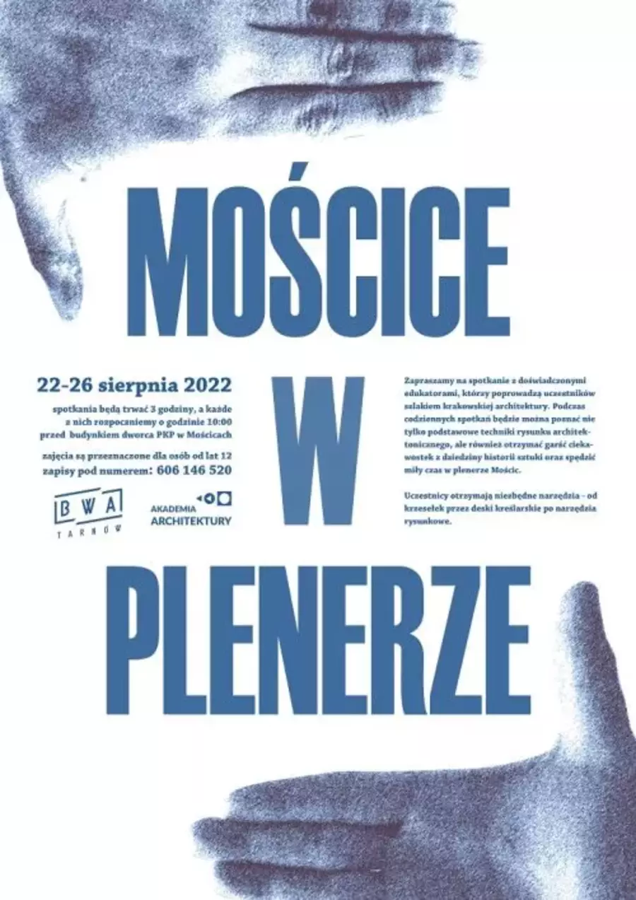 Plakat akcji "Mościce w plenerze"