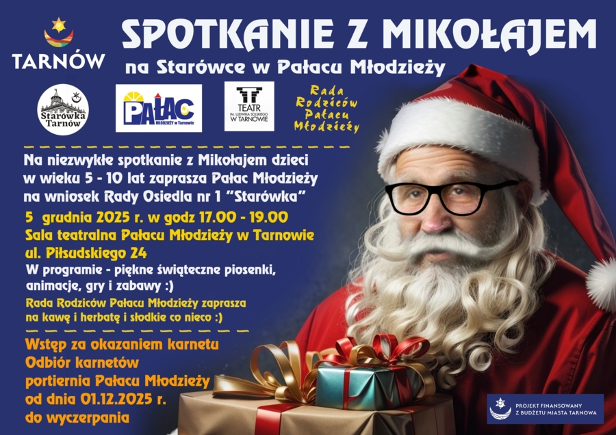 Plakat "Spotkania z Mikołajem na Starówce"