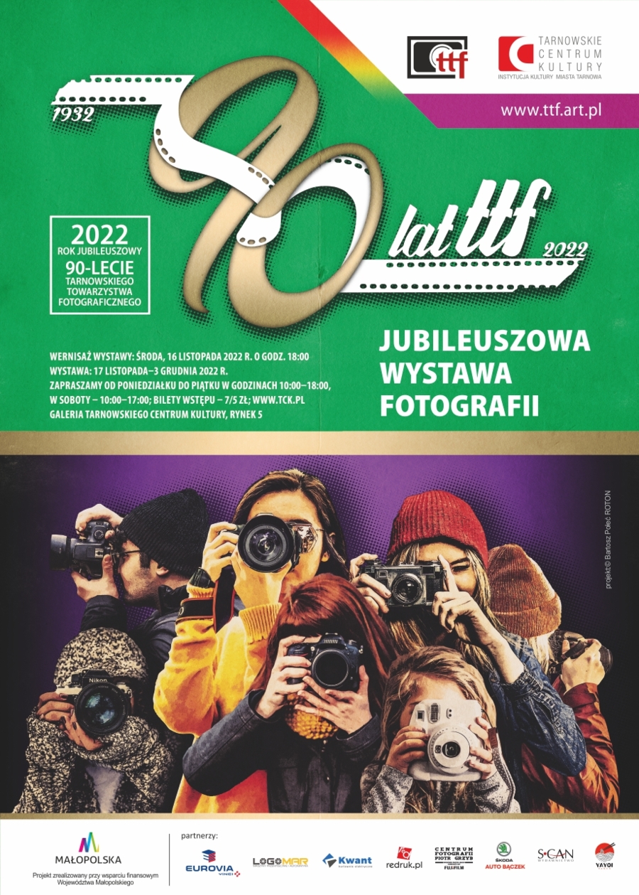Plakat jubileuszowej wystawy "90 lat TTF"