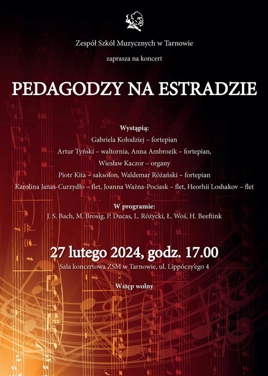 Plakat koncertu "Pedagodzy na estradzie"