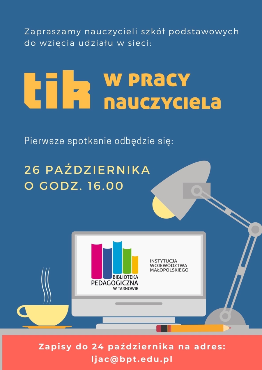 Plakat sieci "TIK w pracy nauczyciela"