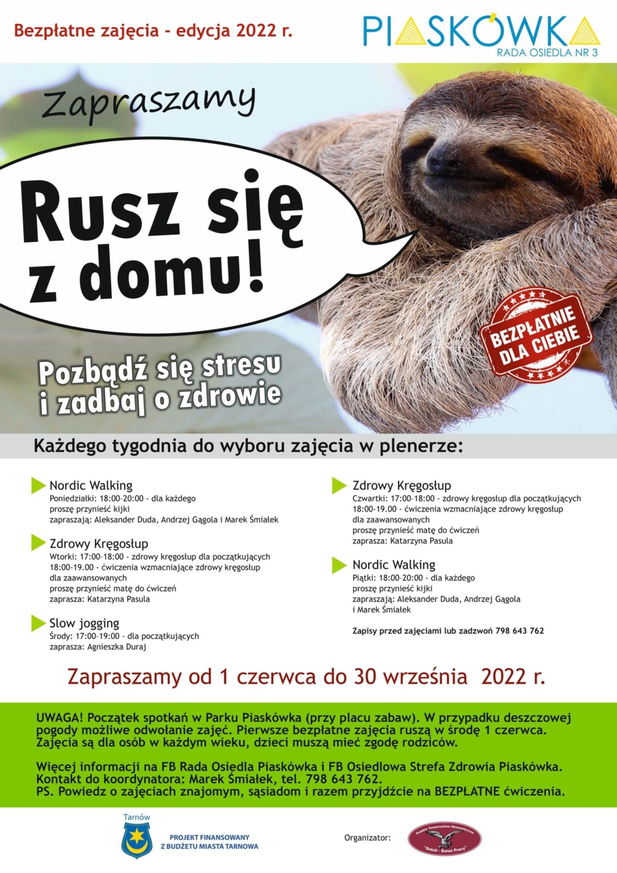 Plakat "Rusz się zdomu"