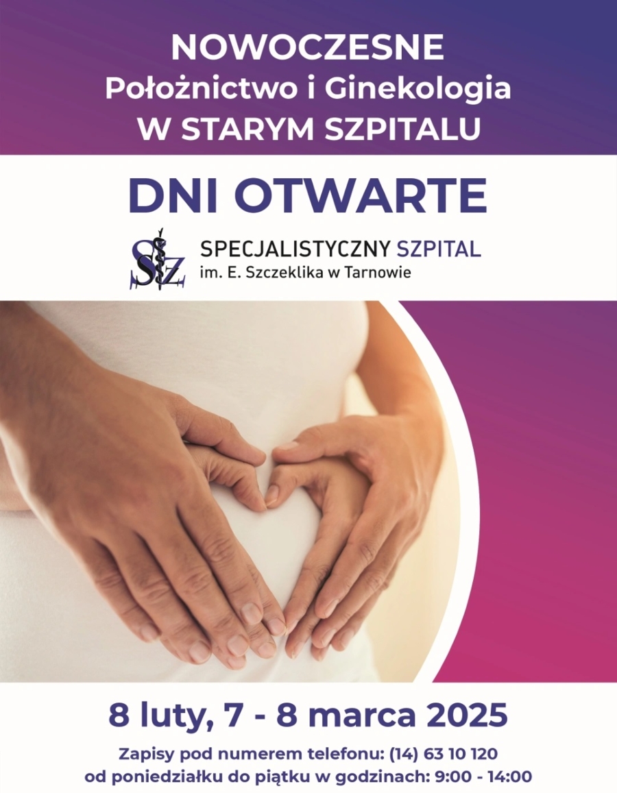 Plakat Dni Otwartych Oddziału Ginekologiczno-Położniczego i Noworodków
