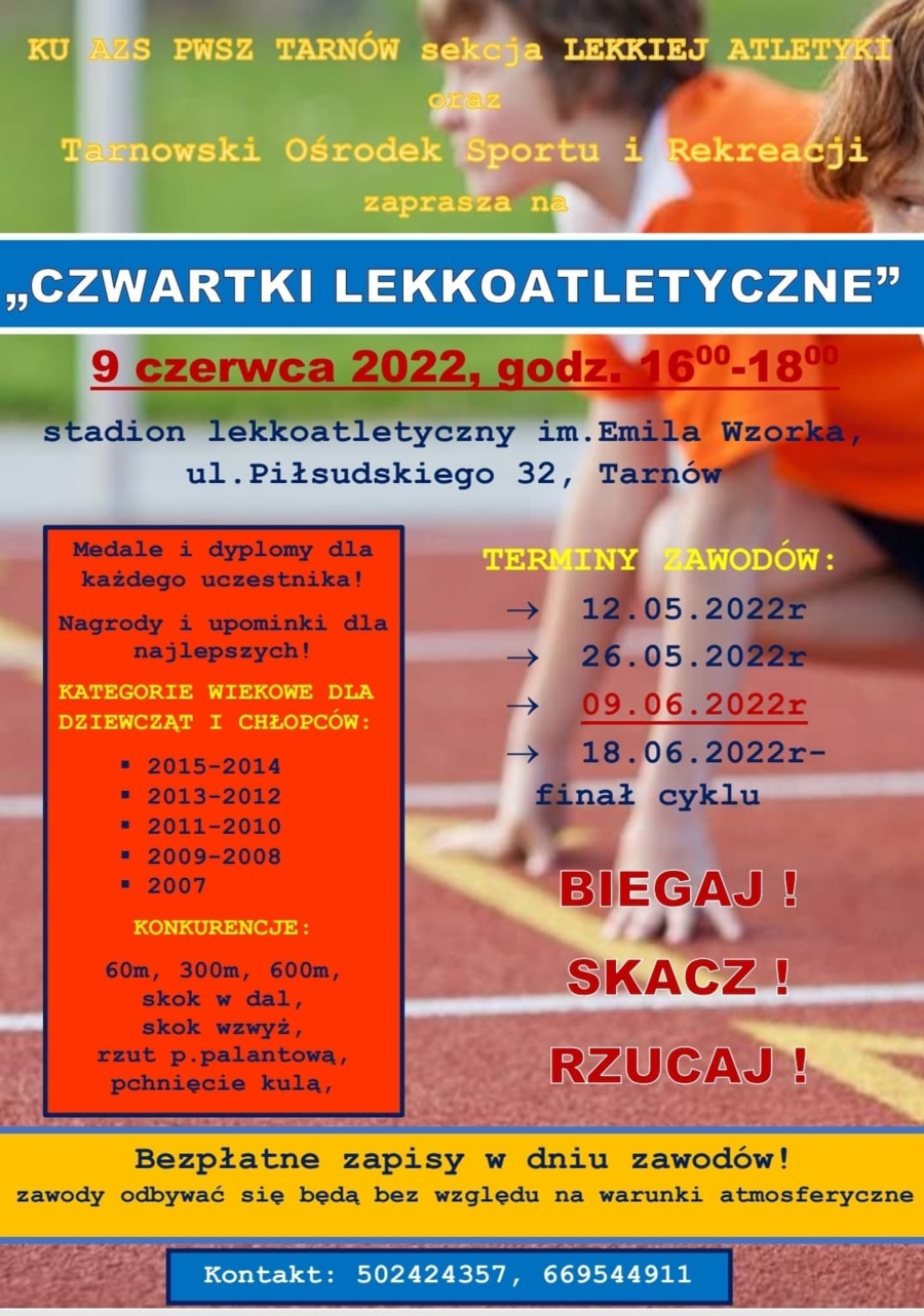 Plakat "Lekkoatletycznych Czwartków"