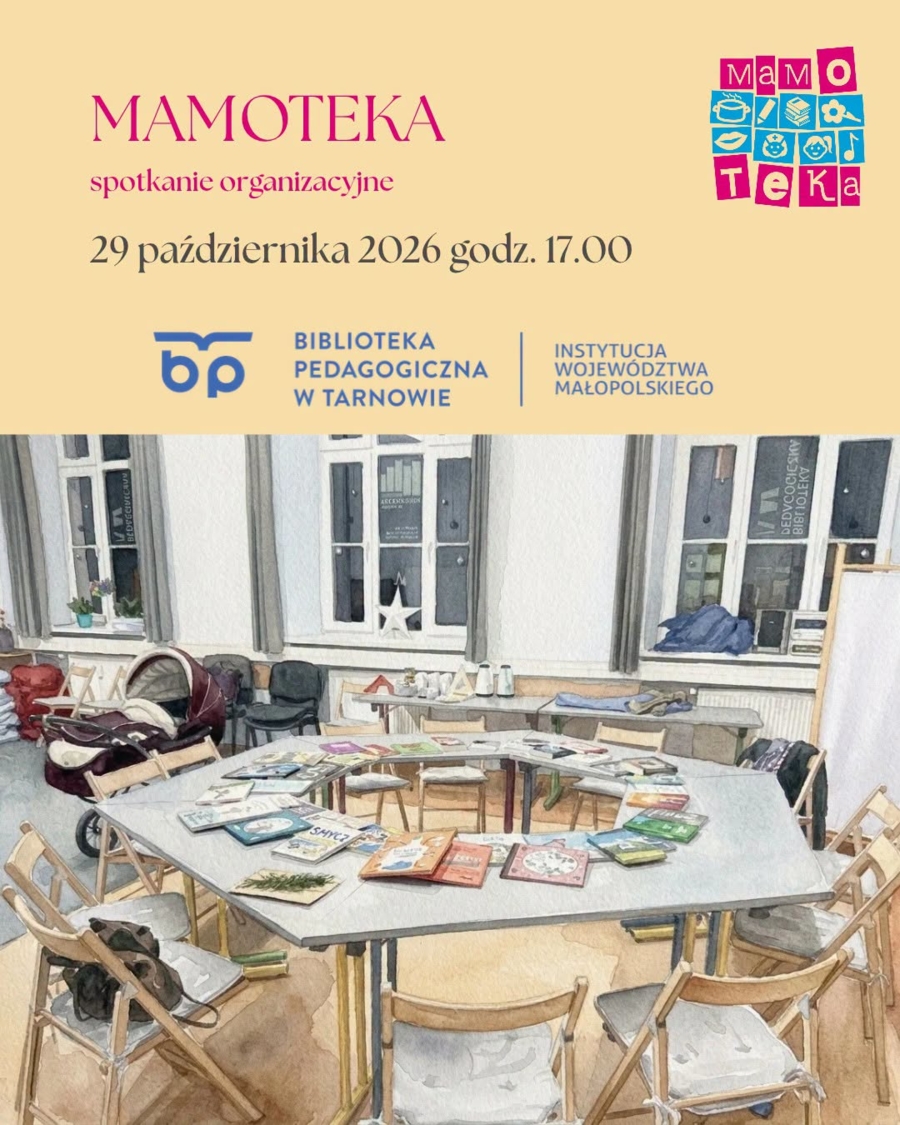 Plakat spotkania organizacyjnego Mamoteki