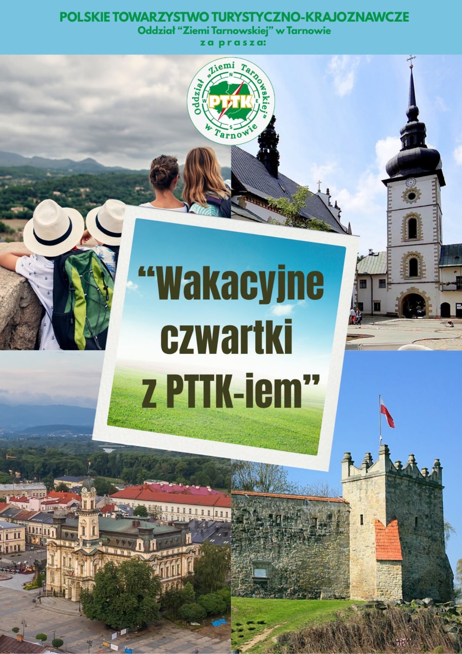 Plakat "Wakacyjnych Czwartków z PTTK-iem"