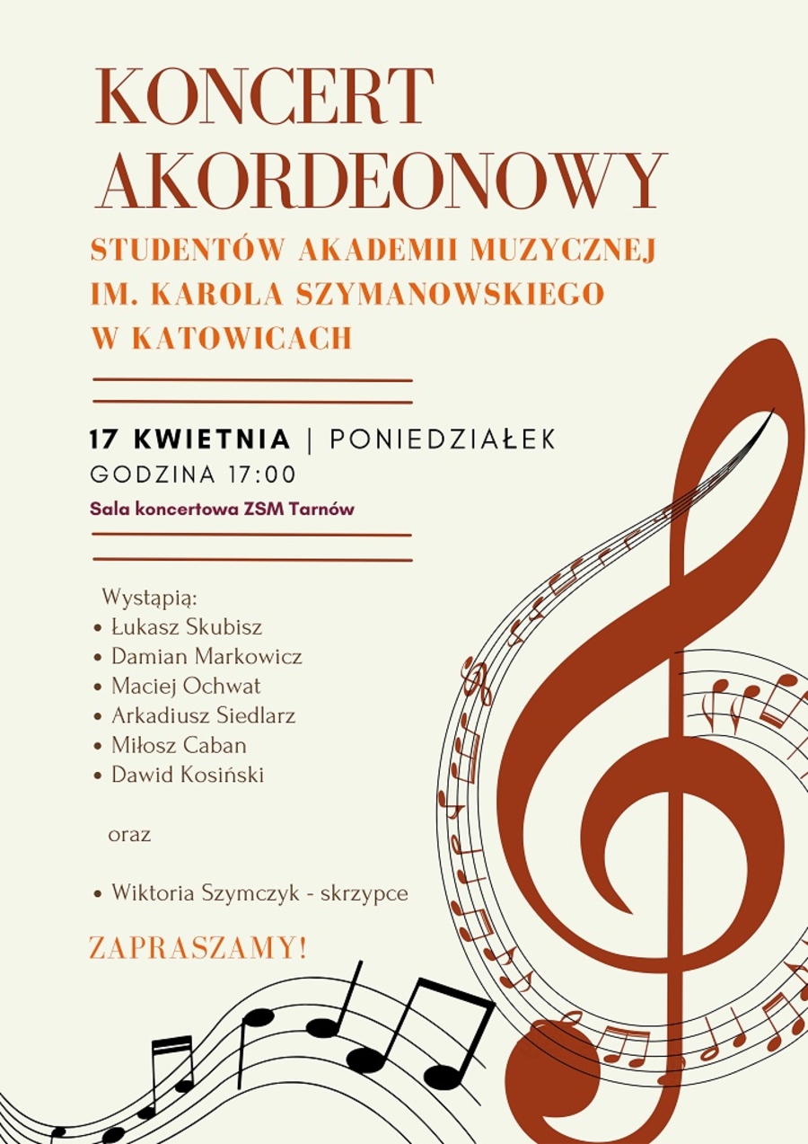 Plakat koncertu akordeonowego