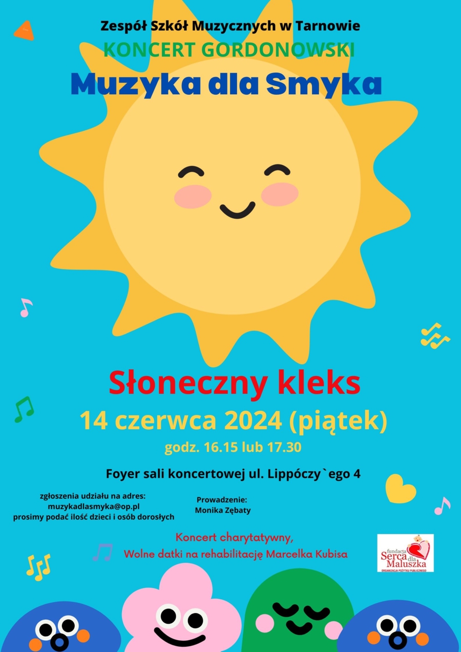 Plakat koncertu gordonowskiego "Muzyka dla smyka"