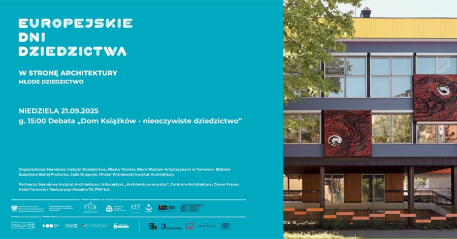 Plakat debaty "Dom Książków - nieoczywiste dziedzictwo"