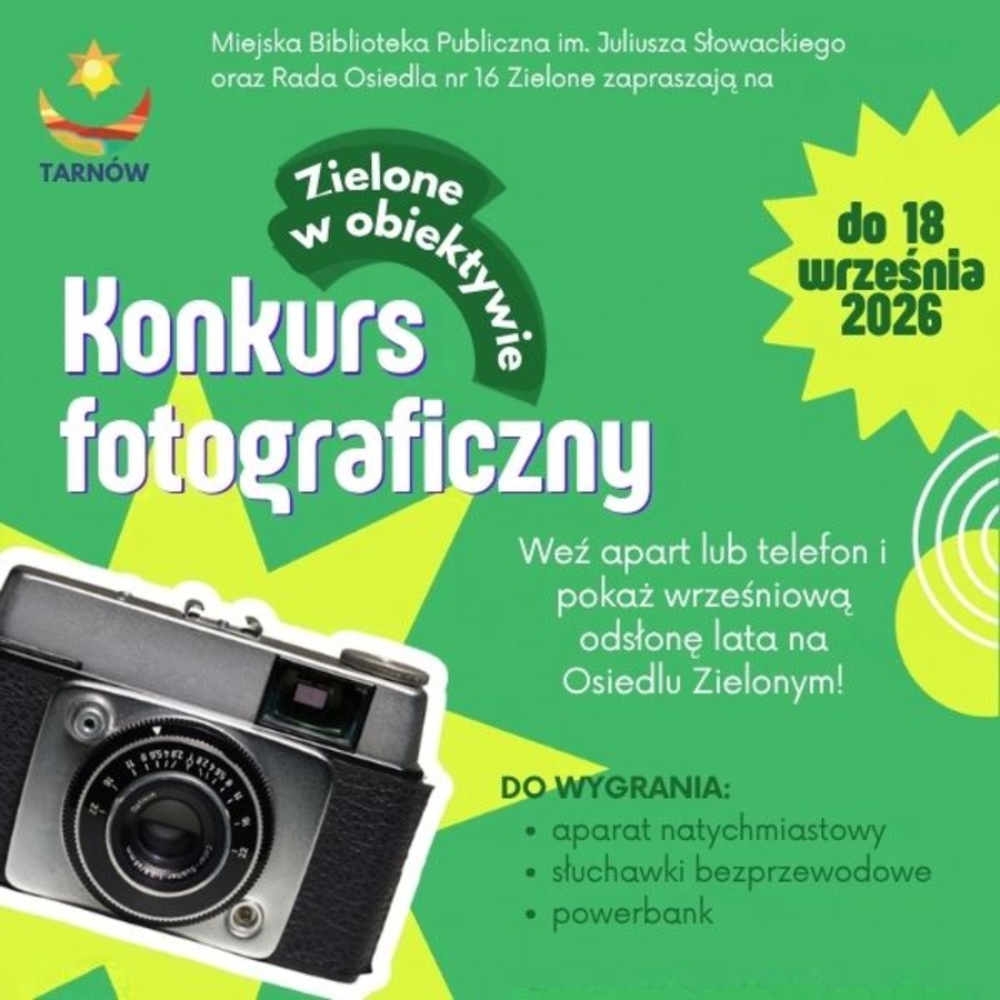 Plakat konkursu "Zielone w obiektywie"