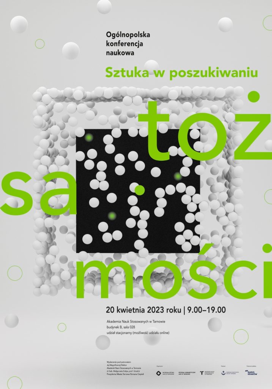 Plakat konferencji "Sztuka w poszukiwaniu tożsamości"