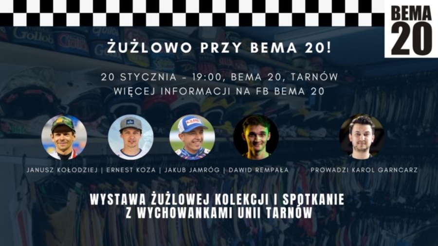 Plakat wystawy "Żużlowo przy Bema 20"