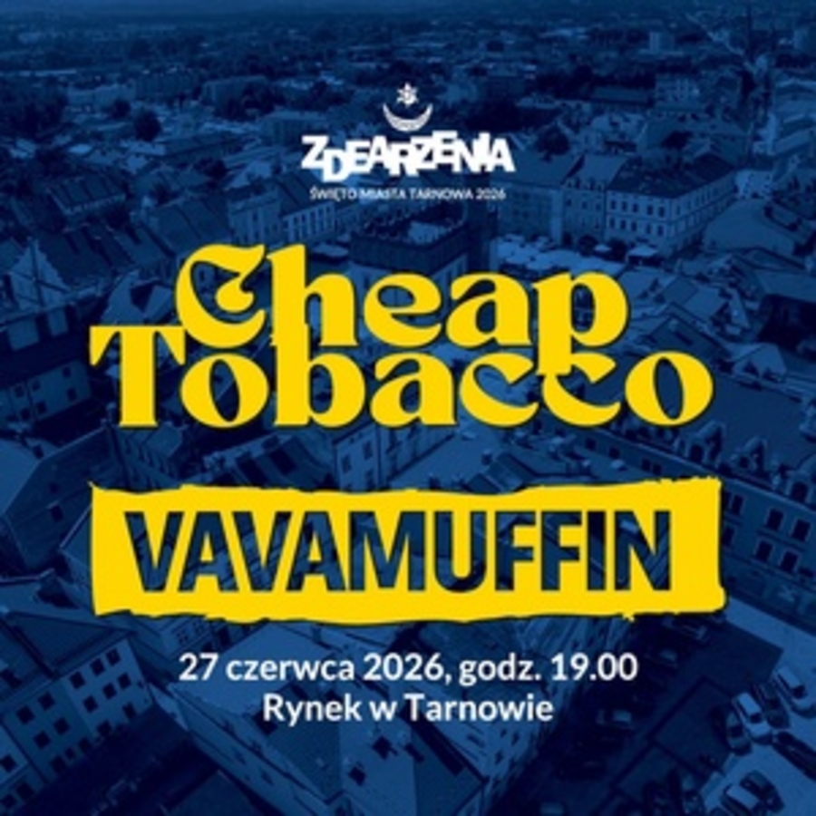 Plakat koncertu na rynku