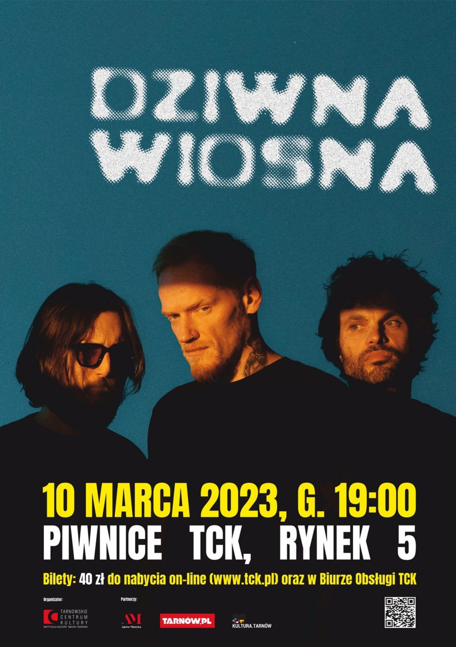 Plakat koncertu zespołu "Dziwna Wiosna"