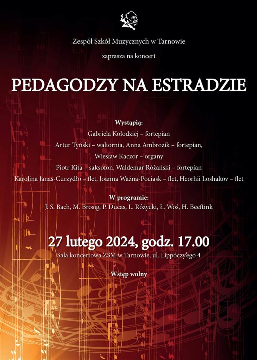 Plakat koncertu "Pedagodzy na estradzie"