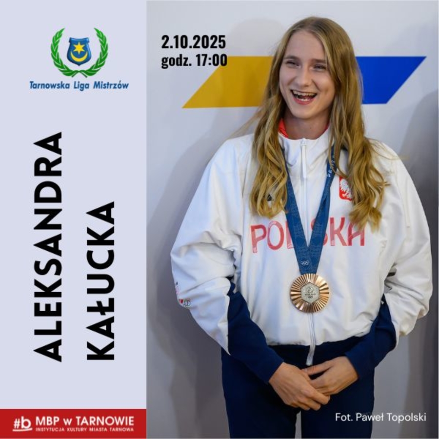 Plakat spotkania z Aleksandrą Kałucką
