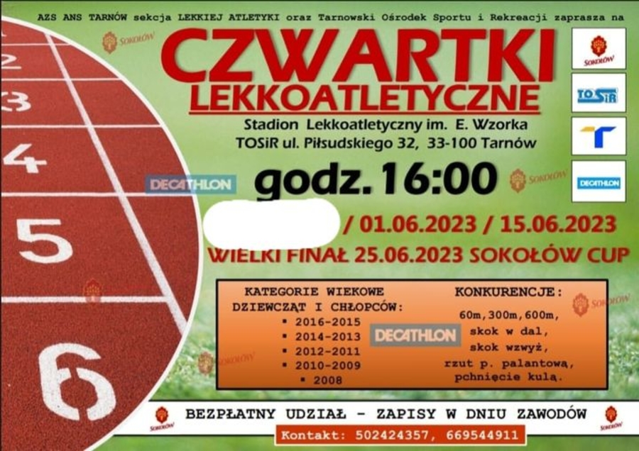 Plakat "Czwartków Lekkoatletycznych"