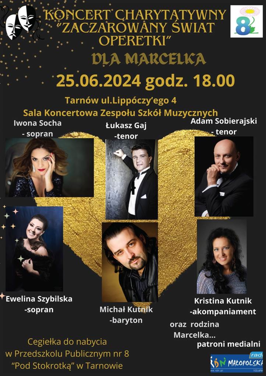 Plakat koncertu charytatywnego „Zaczarowany świat operetki”