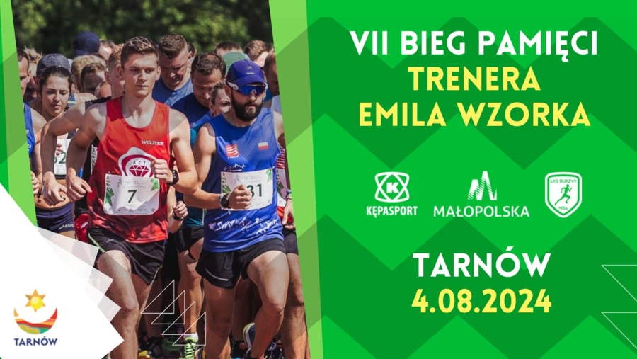 Plakat VII Biegu Pamięci Trenera Emila Wzorka