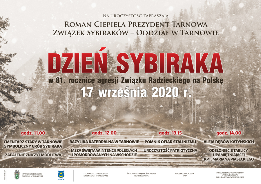 Zaproszenie na obchody Dnia Sybiraka plakat