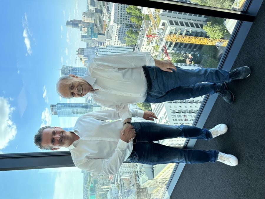 Prezes Robert Wardzała i prezes Antonio Milone