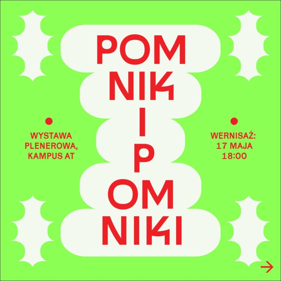 Plakat wystawy "Pomniki"