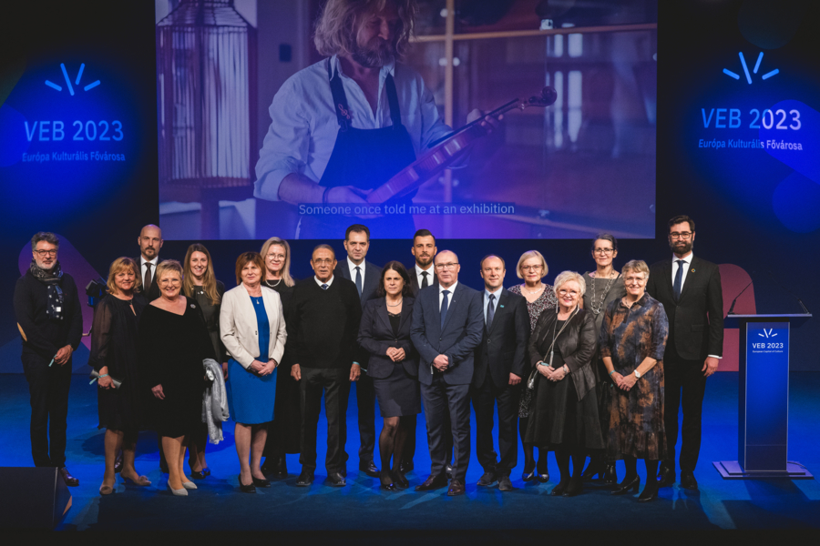 Uczestnicy ceremonii inauguracji roku Europejskiej Stolicy Kultury 2023 w Veszprem