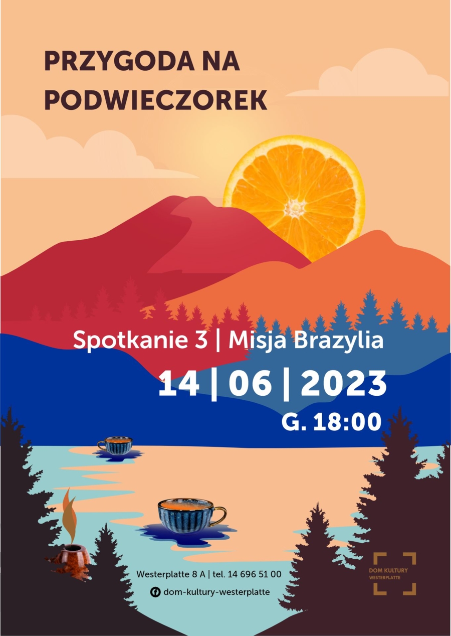 Plakat spotkania "Przygoda na podwieczorek"
