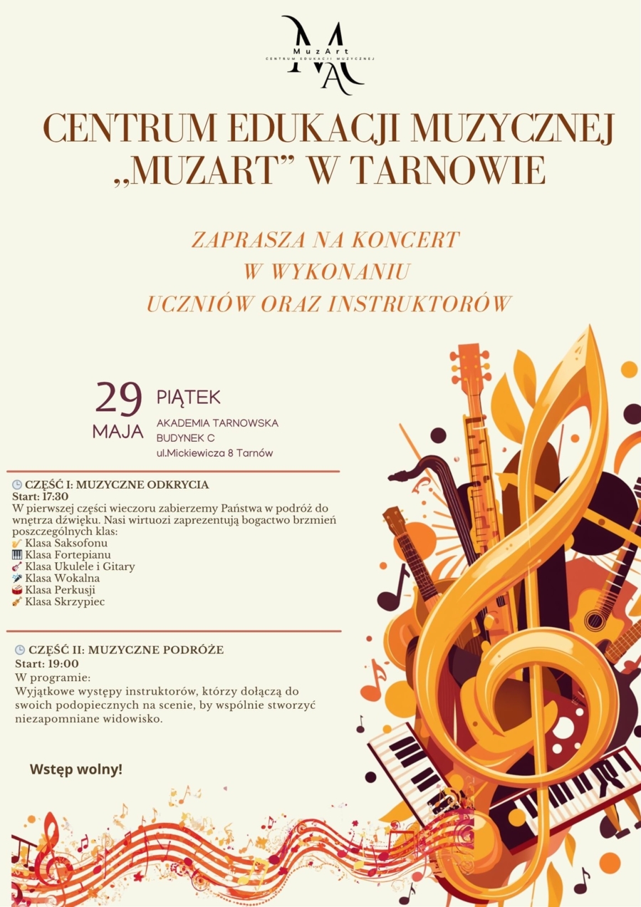 Plakat koncertu "Muzart"