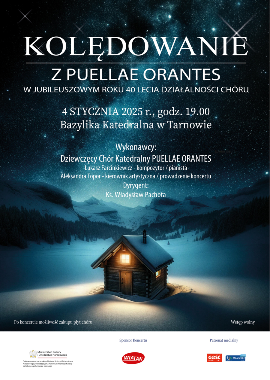 Plakat koncertu chóru "Puellae Orantes"