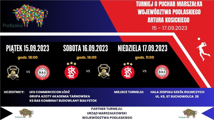 Plakat siatkarskiego turnieju w Białymstoku