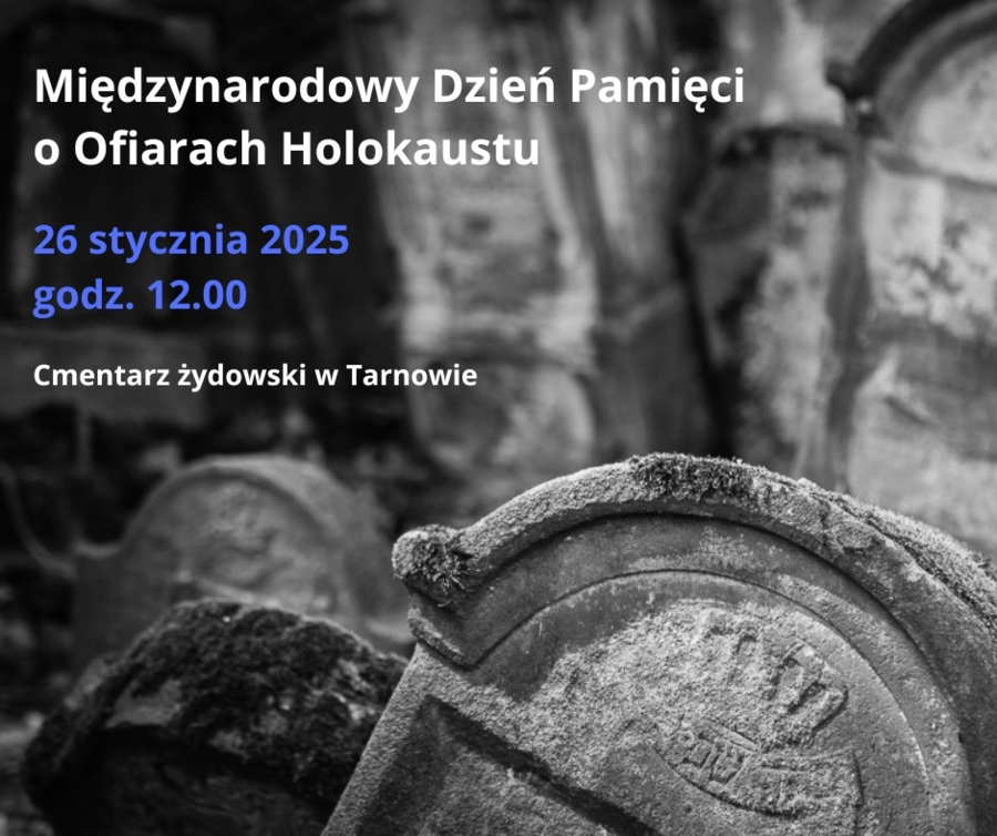 Plakat uroczystości z okazji Międzynarodowego Dzień Pamięci o Ofiarach Holokaustu